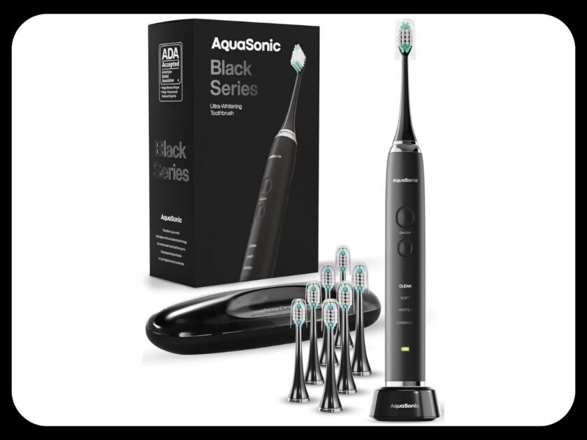 Aquasonic Ultra Whitening Electric Toothbrush with 8 Brush Heads & Travel Case Only $29.xx on Amazon (Reg. $50)
