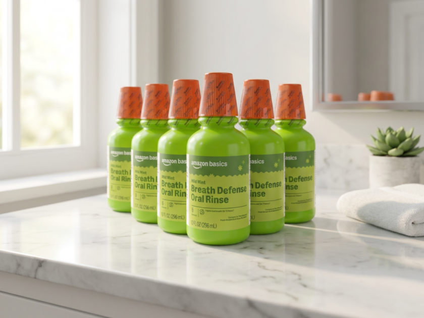 Amazon Basics Breath Defense Oral Rinse 6ct Only $7.xx on Amazon (Reg $12)