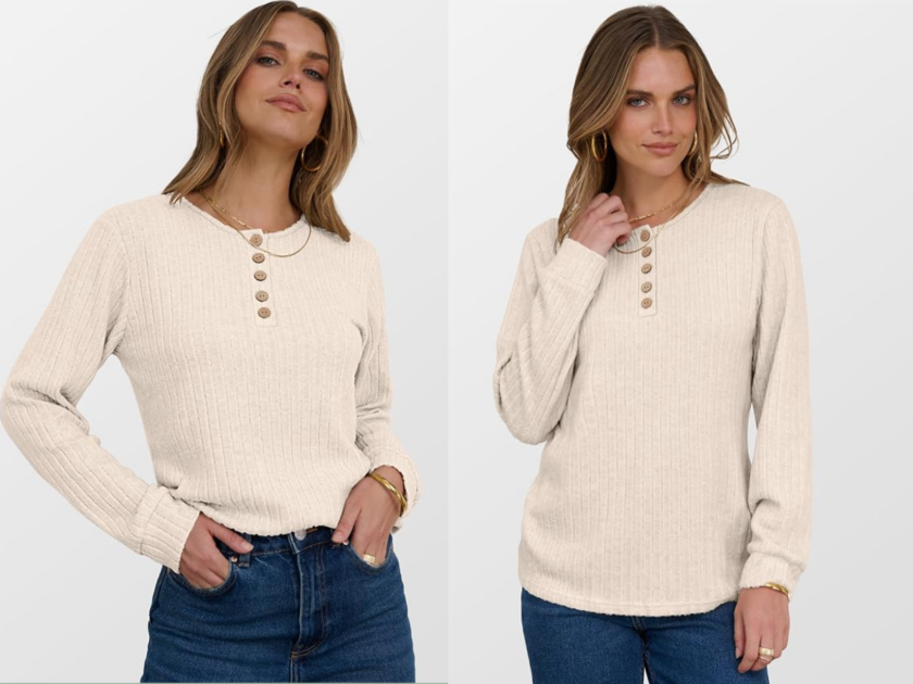 Ribbed Long Sleeve Henley Shirts Only $4.xx on Amazon (Reg $10)