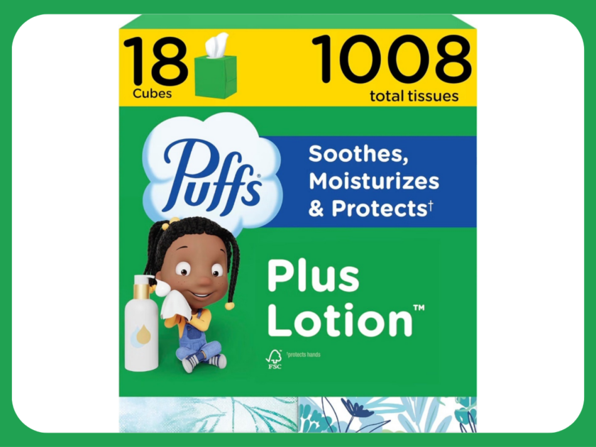 Puffs Plus Lotion 18 Cube Boxes only $14.xx on Amazon