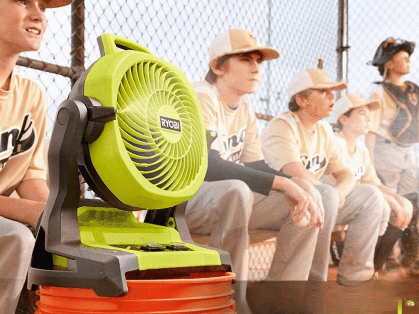 RYOBI ONE+ 18V Cordless 7-1/2 in. Bucket Top Misting Fan 2-Pack Just $119 Today Only