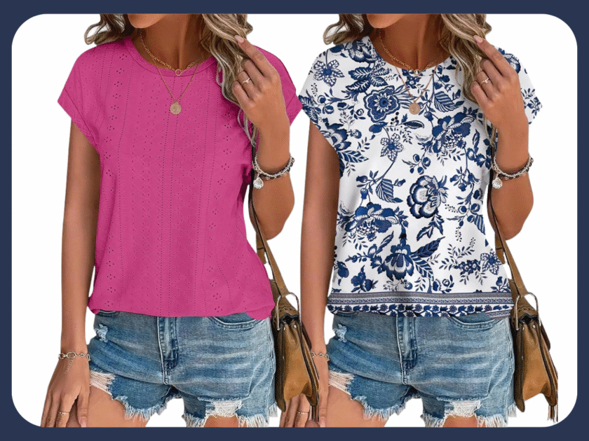 XIEERDUO Womens Tops Short Sleeve Shirts Only $5.xx on Amazon (Reg $15)