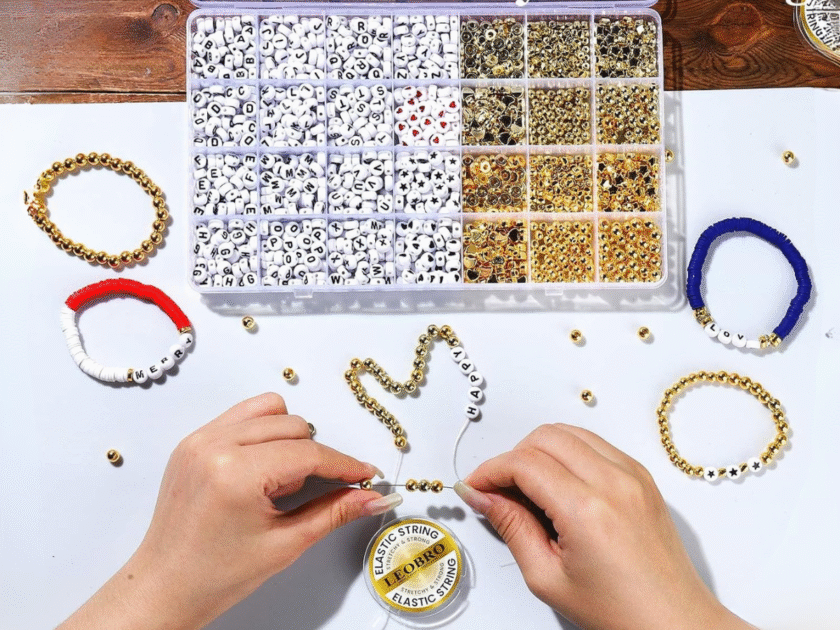 LEOBRO Gold Letter Beads Bracelet Making Kit $4.xx on Amazon (Reg $10)