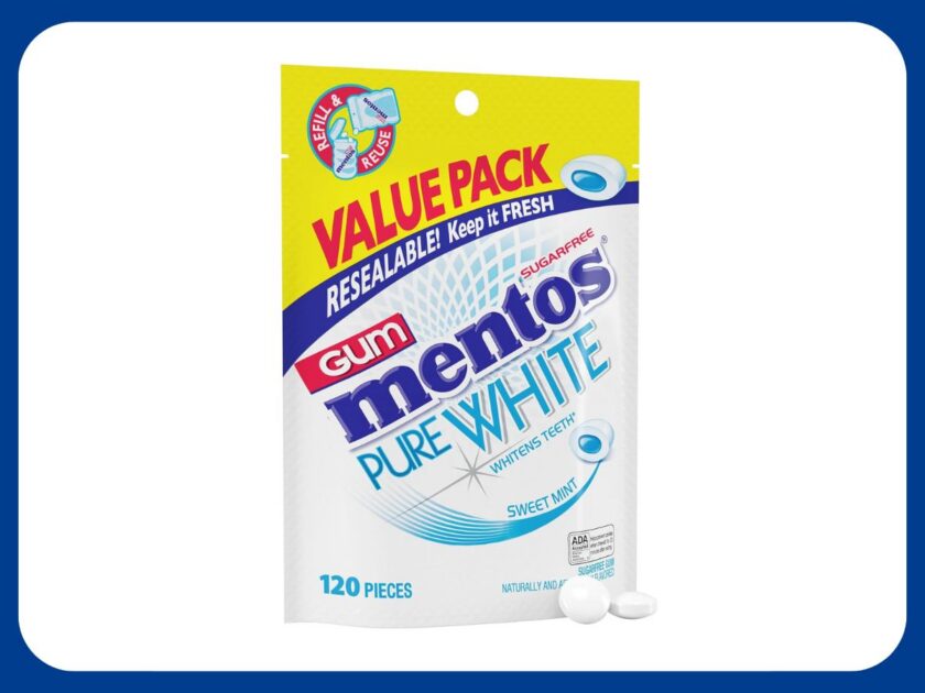 Mentos Pure White Sugar-Free Chewing Gum, 120 Count Only $4.xx on Amazon (Reg. $8)