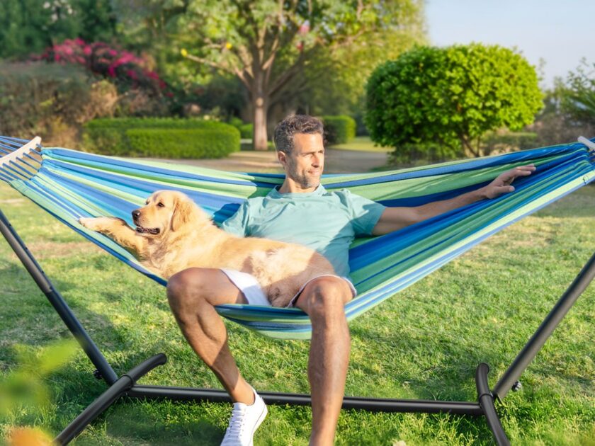 Double Hammock with Stand Only $76.xx on Amazon (Reg. $130)