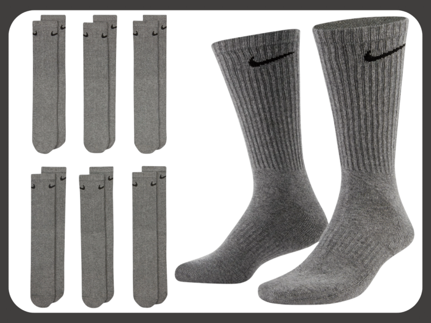 Nike Everyday Crush Crew Socks Pack of 6 Only $10.29 at Nordstrom Rack (Reg. $26)