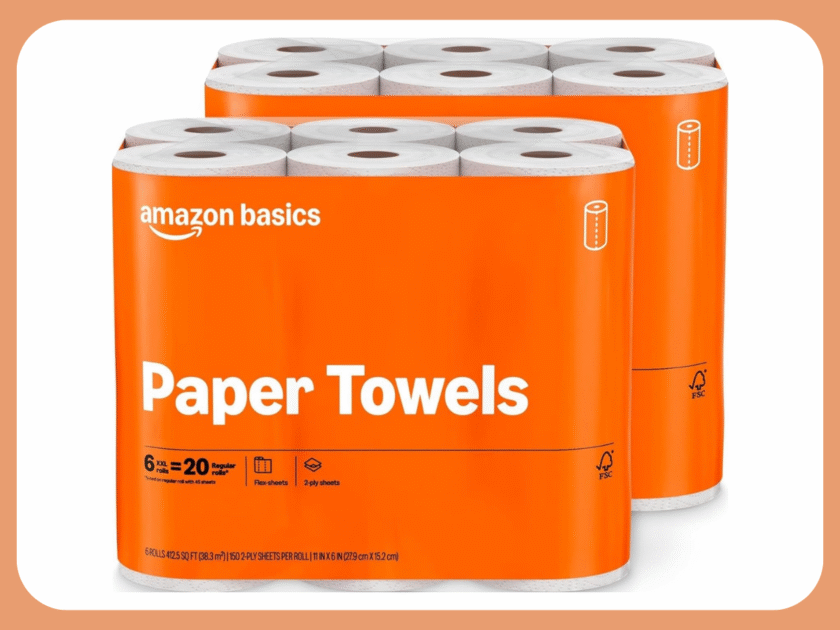 Amazon Basics 2-Ply Paper Towels 12-Rolls Only $11.xx (Reg $22)