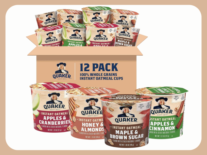 Quaker Instant Oatmeal Express Cups 12pk Only $9.xx on Amazon (Reg $16)