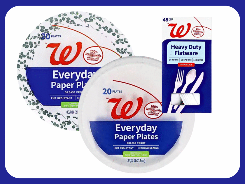 Buy 1 Get 2 FREE Disposable Plates & Flatware at Walgreen’s + 20% Off Sitewide!