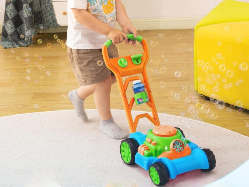 Sloosh Bubble Blowing Lawn Mower Only $24.xx for Prime Member’s (Reg $40) – Bubbles Included!