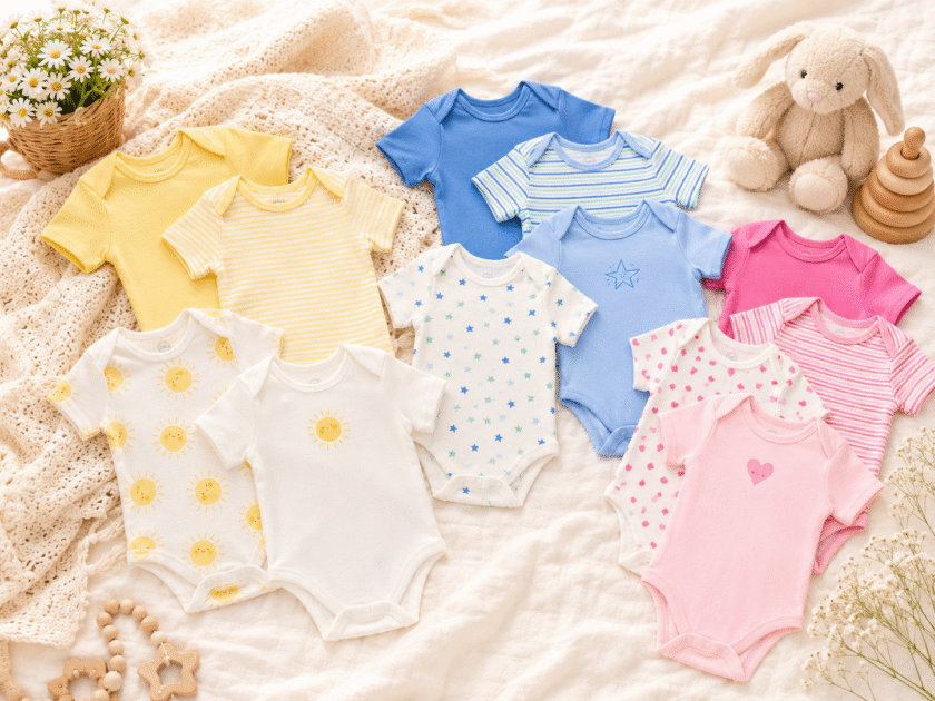 Wonder Nation Organic Cotton Bodysuit 4-Pack Just $7