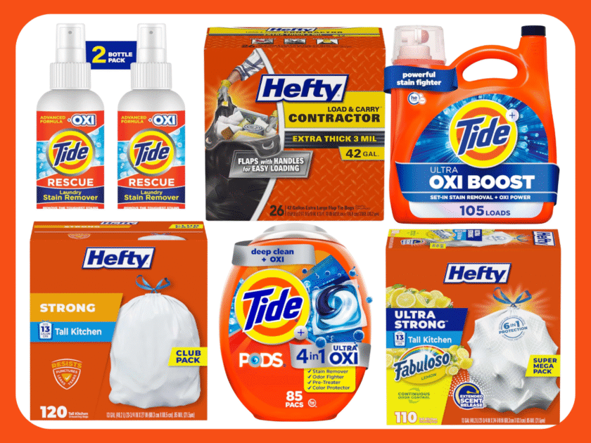 HOUSEHOLD STOCK UP ON AMAZON HAUL! Up to 68% Off Tide & 72% Off Hefty!