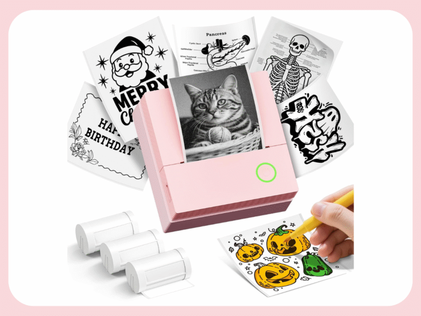 Portable Mini Printer w/ 3 Rolls Paper Only $8.xx! (Reg.$23)