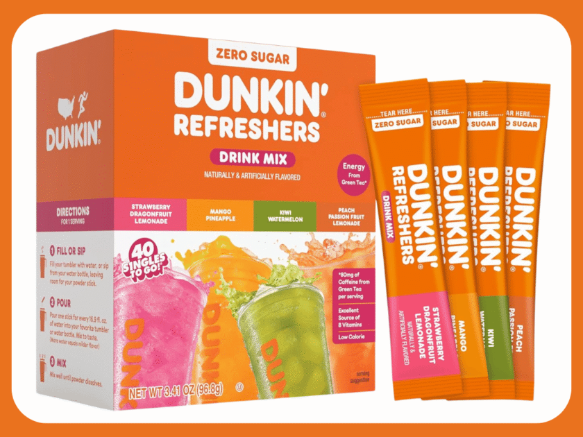 Dunkin’ Zero Sugar Refreshers Singles To Go! 40‑Count Variety Pack