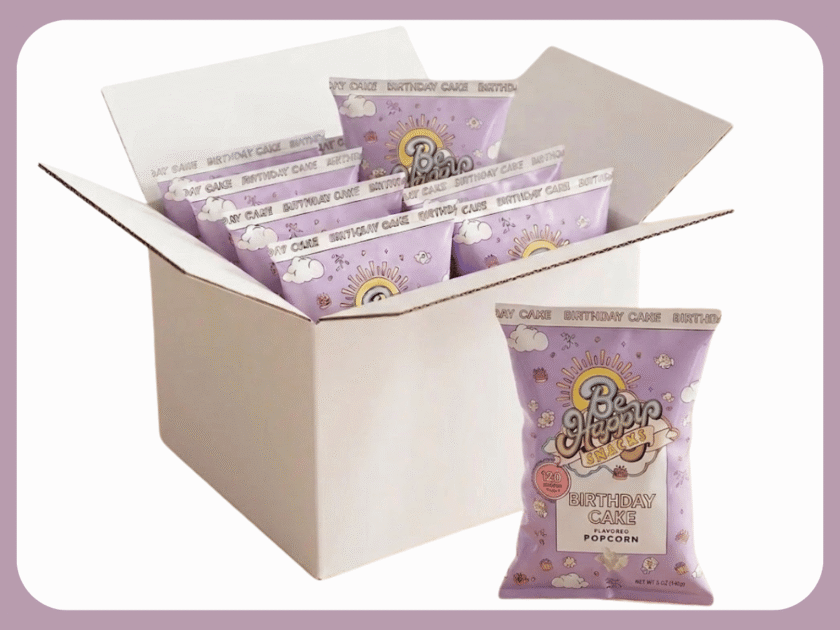 Be Happy Snacks Birthday Cake Popcorn (9 x 5oz Bags)