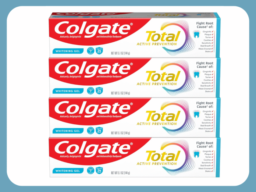 Colgate Total Active Prevention Whitening Gel Toothpaste 4ct Only $8.xx on Amazon (Reg $16)