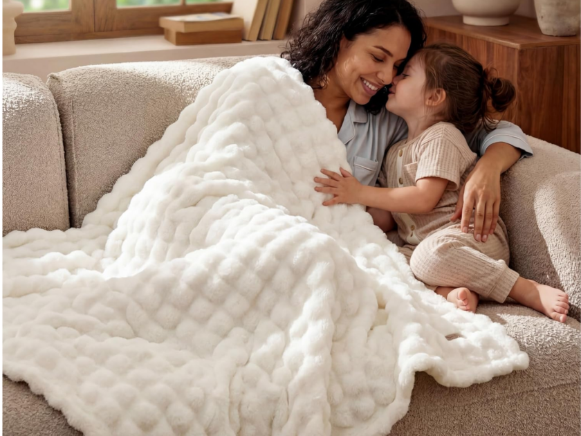 50″×60″ Bedsure Cloud Bubble Soft Cozy Throw Blanket Only $9.xx on Amazon (Reg.$33)