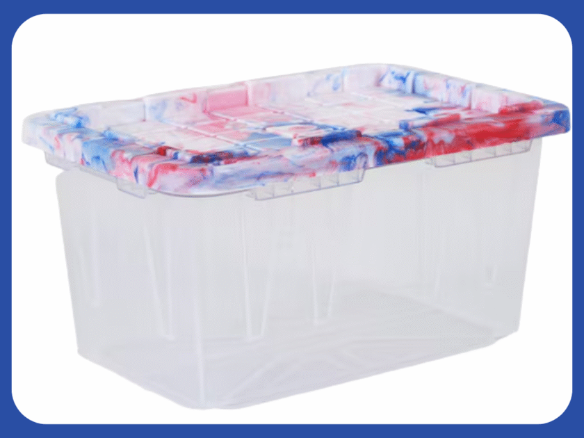 New X-Small Clear Stackable Patriotic Tote Only $1.98 at Lowe’s
