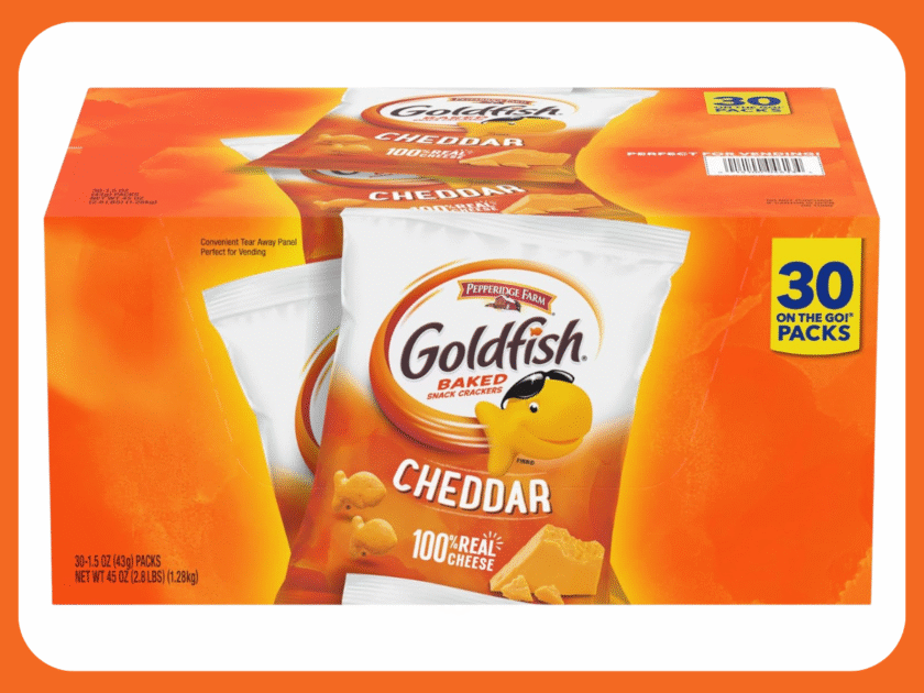 Goldfish Cheddar Crackers Snack Packs 30ct Only $8.xx on Amazon (Reg $15)