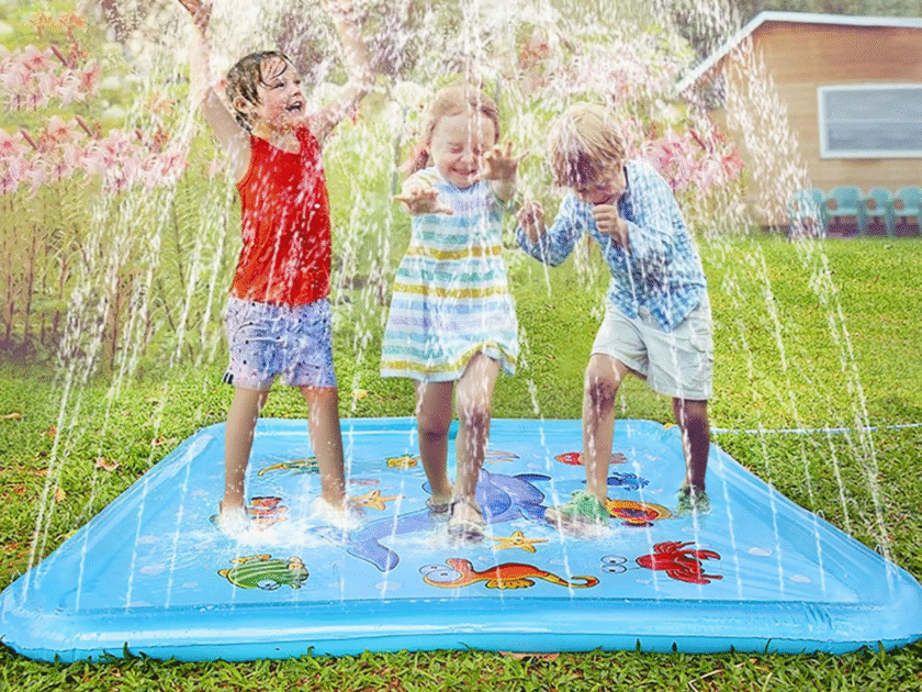 Large Sprinkler Splash Pad Just $19.xx on Amazon | Over 4K Sold Last Month!