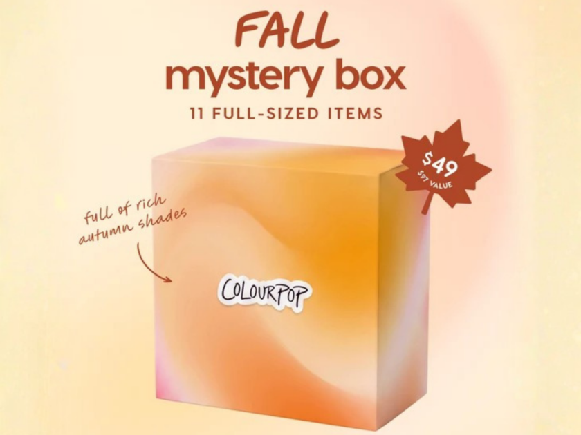 Colourpop Fall Mystery Box Only $49 Shipped ($100 Value) – Includes 11 Full-Size Items!