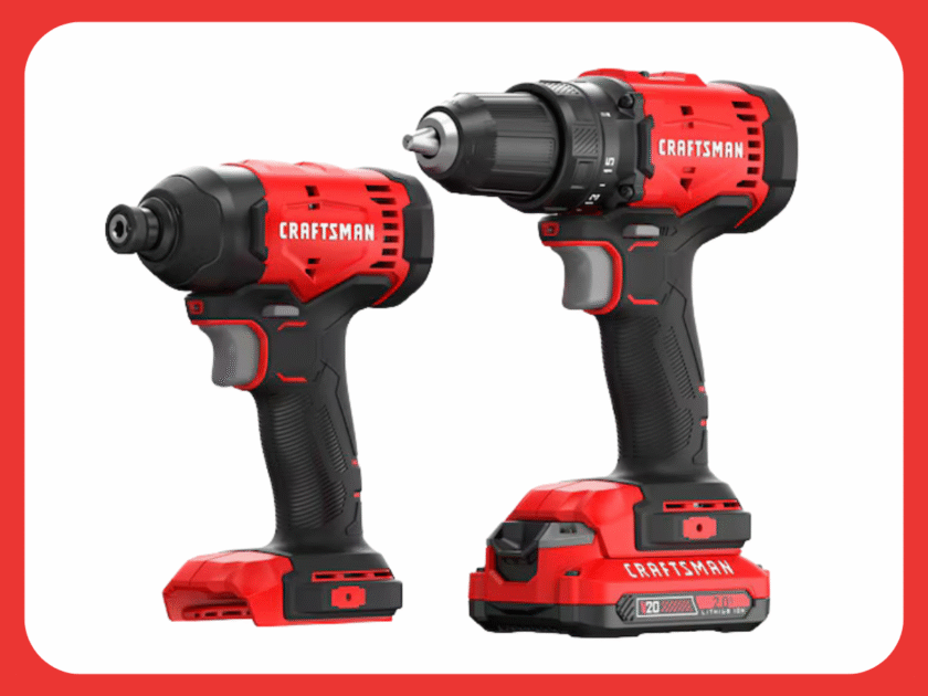 CRAFTSMAN V20 20-volt max 2 -Tool Brushless Power Tool Combo Kit Only $79 at Lowes (Reg $160)