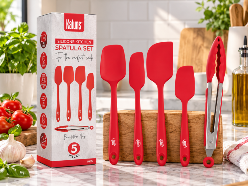 5-Piece Kaluns BPA-Free Silicone Spatula & Tong Set Only $7.xx on Amazon (Reg. $20)