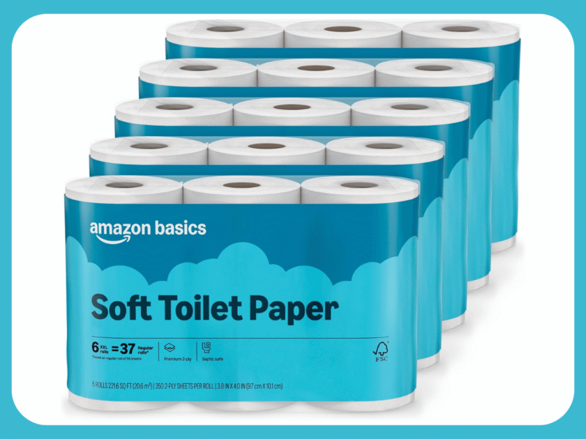 Amazon Basics Toilet Paper 30-Pack Only $20.xx on Amazon (Reg. $25)