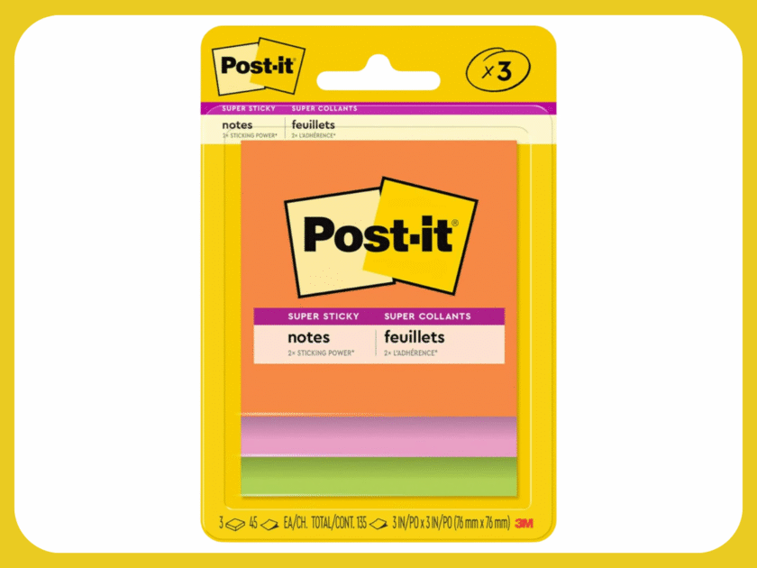 Post-it Super Sticky Notes 3-Pack Only $1.xx on Amazon (Reg. $6) | PRICE DROP!