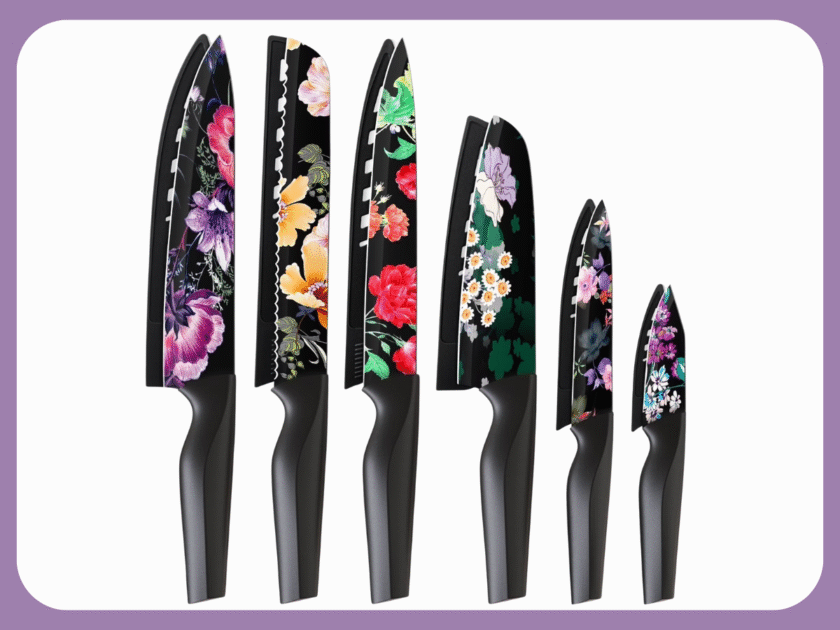 Astercook 6-Piece Flower Knife Set with Covers Only $14.99 at Walmart (Reg $48)