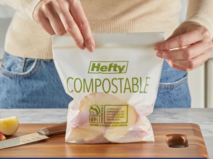 Hefty Compostable Press-To-Close Sandwich Bags 50 Count Only $1.xx on Amazon!