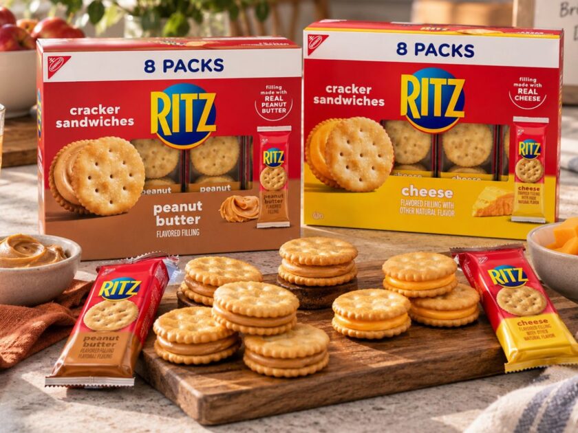 RITZ Peanut Butter & Cheese Sandwich Crackers, 32 Snack Packs Only $10.xx on Amazon (Reg. $22)