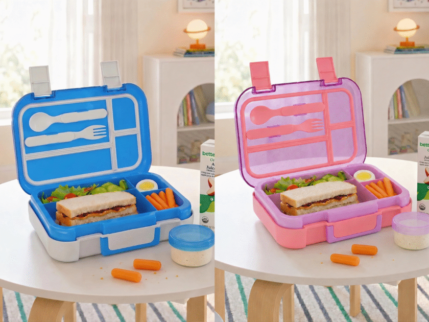 Mainstays Kids 4-Compartment Plastic Bento Boxes Just $7.82 at Walmart!