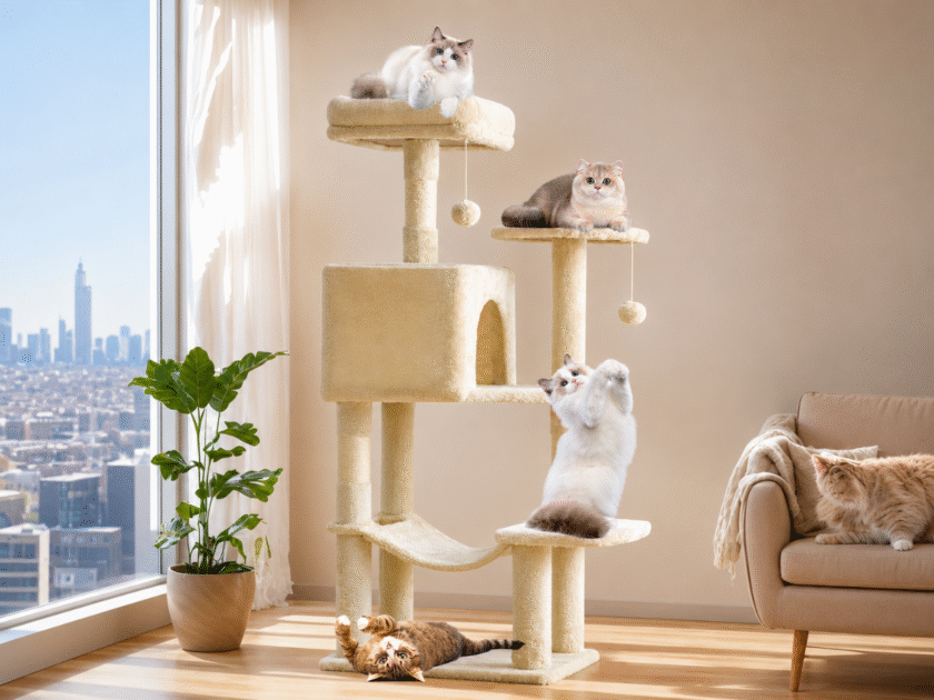 Sweetcrispy 44-Inch Cat Tree Tower Only $29.xx on Amazon (Reg. $50)