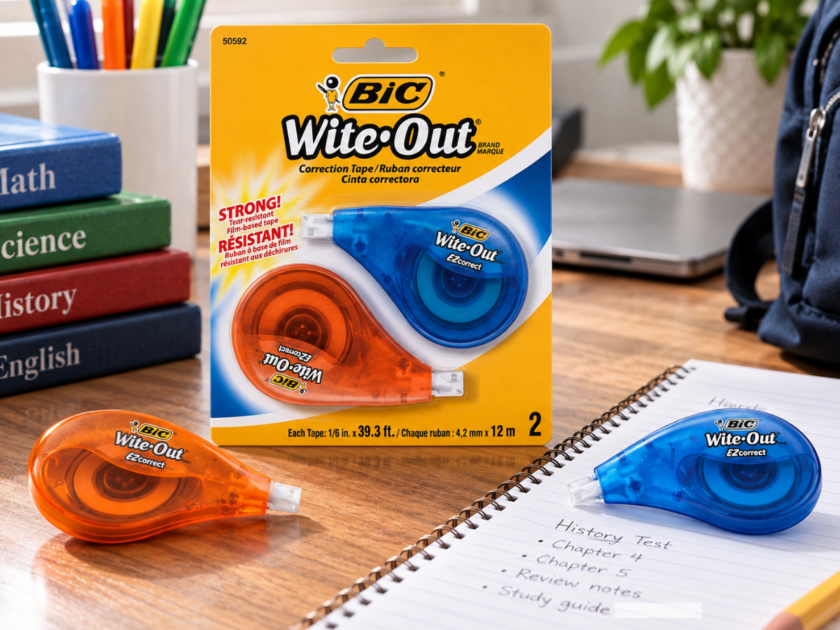 BIC Wite-Out Brand EZ Correct Correction Tape 2 Pack Now $2.xx on Amazon (Reg $6)
