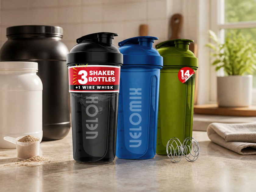 VELOMIX 3 Pack 14oz Protein Shaker Bottle Only $6.xx on Amazon (Reg $15)