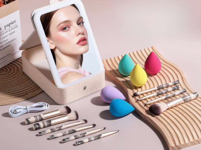 15-Piece Travel Makeup Brush & Sponge Set w/ LED Light Mirror $6.xx on Amazon (Reg $13)