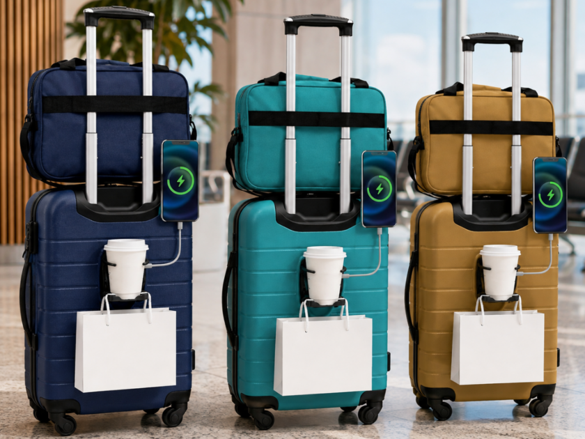 Wrangler Smart Luggage Set w/ Cup Holder & USB Port $42.xx on Amazon (Reg. $82)