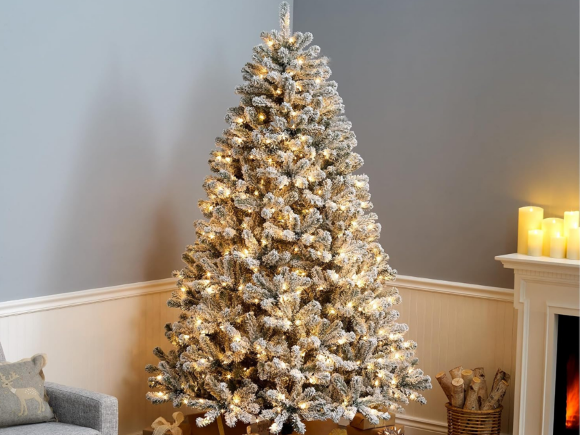 National Tree Company Pre-Lit 7.5 ft Flocked Christmas Tree Just $95.xx on Amazon (Reg $200)