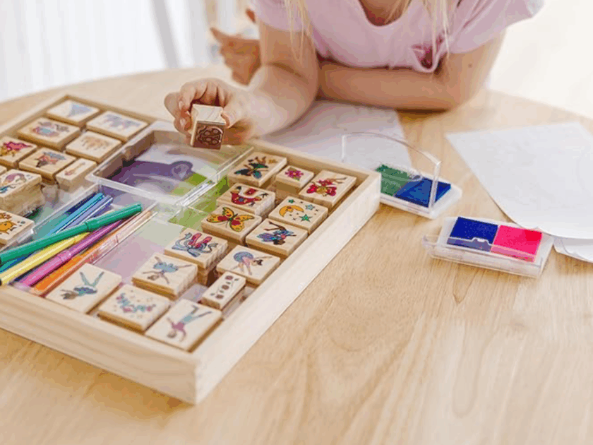 Melissa & Doug Deluxe Wooden Stamp and Coloring Set Only $21.xx on Amazon (Reg $36)