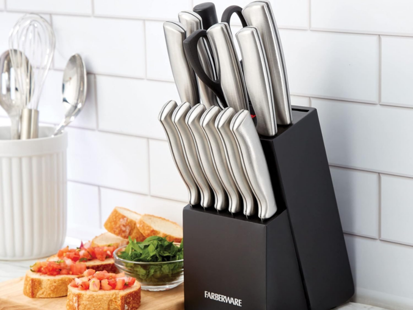 Farberware 15-Piece Kitchen Knife Set Only $19.xx on Amazon (Reg $49)