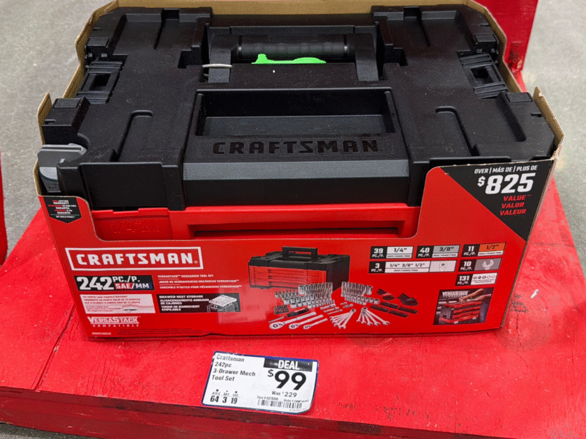 Craftsman Versastack 242‑Piece Mechanics Tool Set with Case
