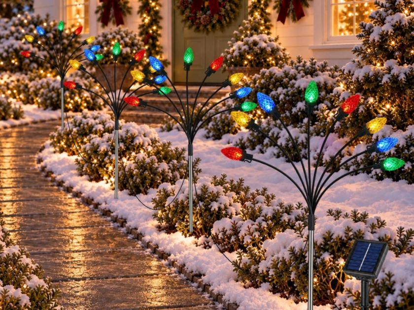 C7 Solar Christmas Pathway Stake Lights 8-Pack Only $24.xx on Amazon (Reg $50)