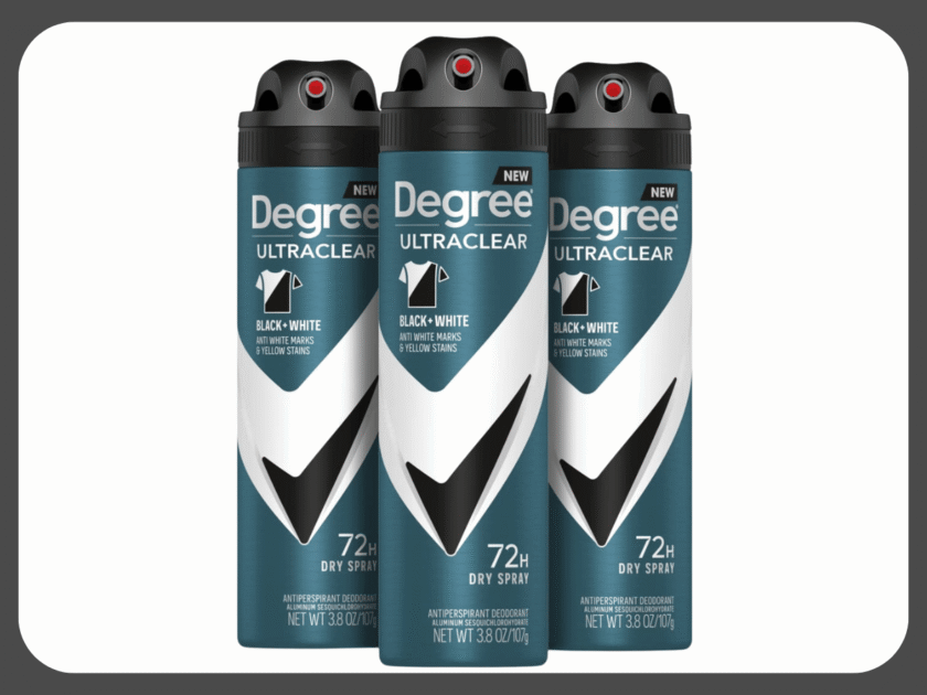 Degree Men Antiperspirant Spray Black + White 3-Pack Only $8.xx on Amazon