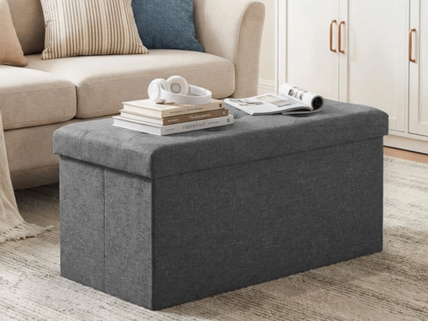 Folding Storage Ottoman Bench Only $15.99 at Walmart (Reg. $38+)
