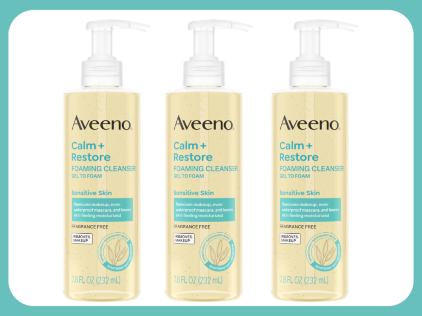 Aveeno Calm + Restore Gentle Foaming Facial Cleanser Only $3 at Walmart After Cash Back (Reg $8.40)