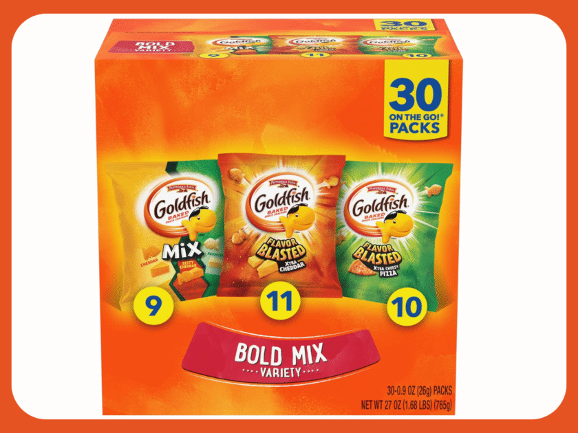 Goldfish Crackers Bold Mix Variety Pack 30Ct Only $6.xx on Amazon (Reg $13)