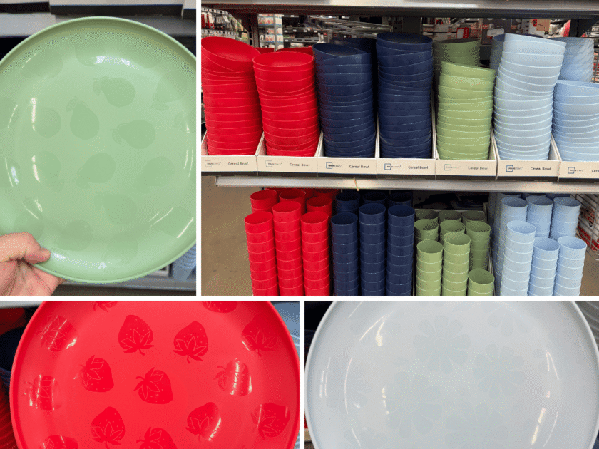 Mainstays 30-Piece Etched Plastic Summer Dinnerware Set