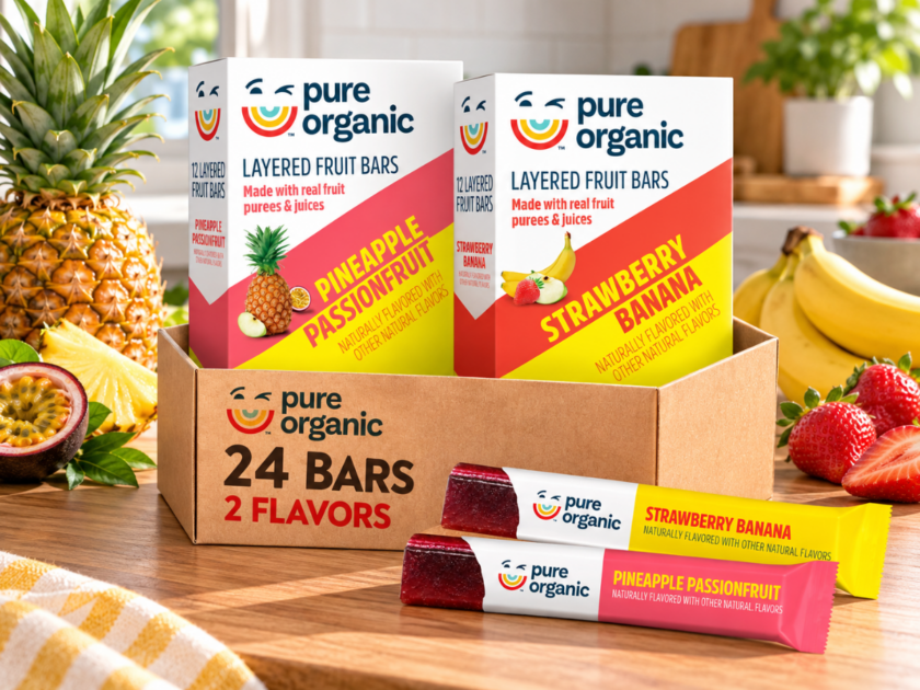 Pure Organic Layered Fruit Bars 24ct Only $10.xx on Amazon (Reg $20)