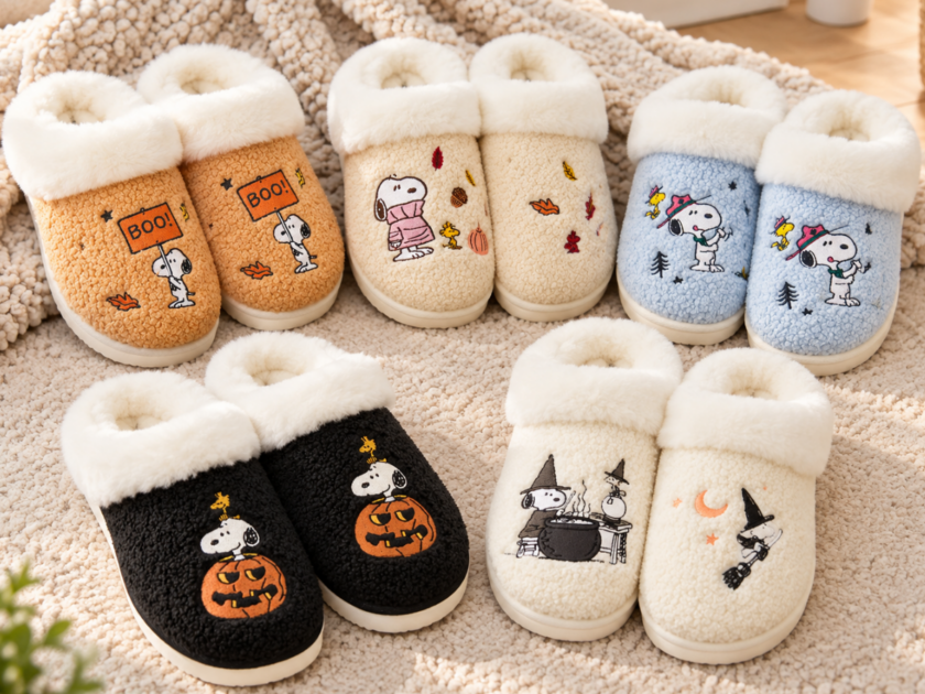 New AE Halloween & Fall Scuff Slippers Snoopy Style NOW $19.97 (Reg. $40)